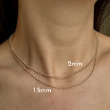 Gold Ball Chain Necklace
