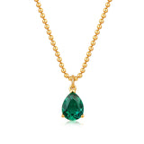 The Sage Emerald Pendant Necklace