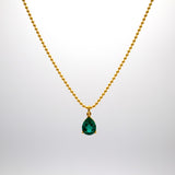 The Sage Emerald Pendant Necklace