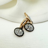 The Noir Diamond Drop Hoop Earring