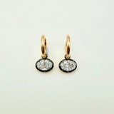 The Noir Diamond Drop Hoop Earring
