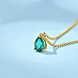 The Sage Emerald Pendant Necklace